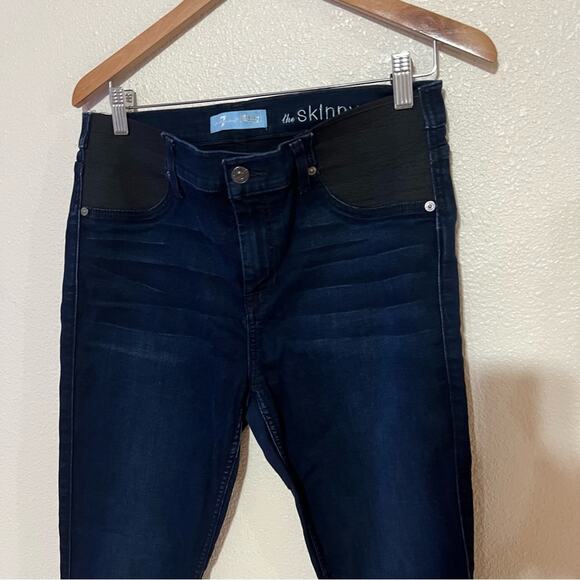 7 for all Mankind 7FAM b(air) the skinny dark blue maternity jeans 29 - Picture 2 of 9